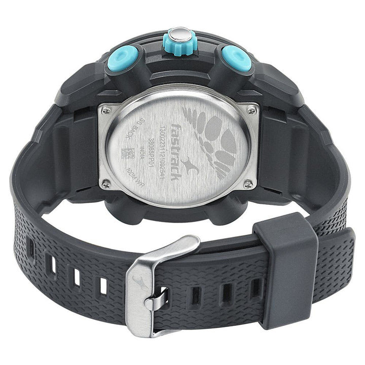 Fastrack Streetwear Blue Dial with Black Colour Strap Watch for Guys NS38065PP01