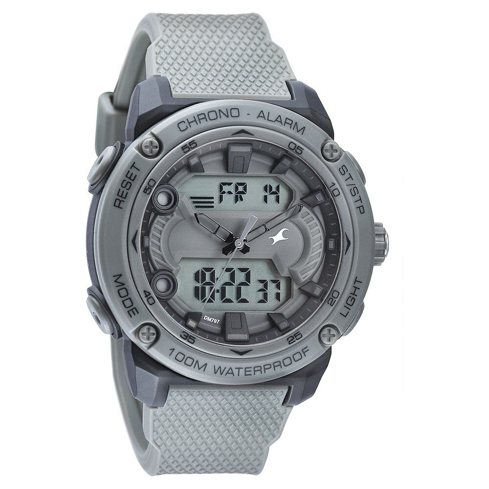 Fastrack Streetwear Grey Dial with Grey Colour Strap Watch for Guys NS38065PP02