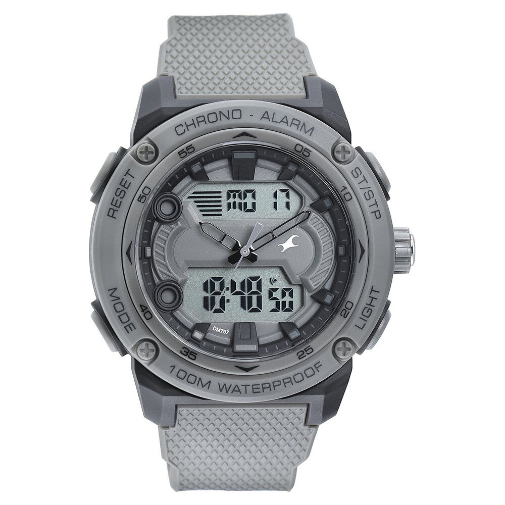 Fastrack Streetwear Grey Dial with Grey Colour Strap Watch for Guys NS38065PP02