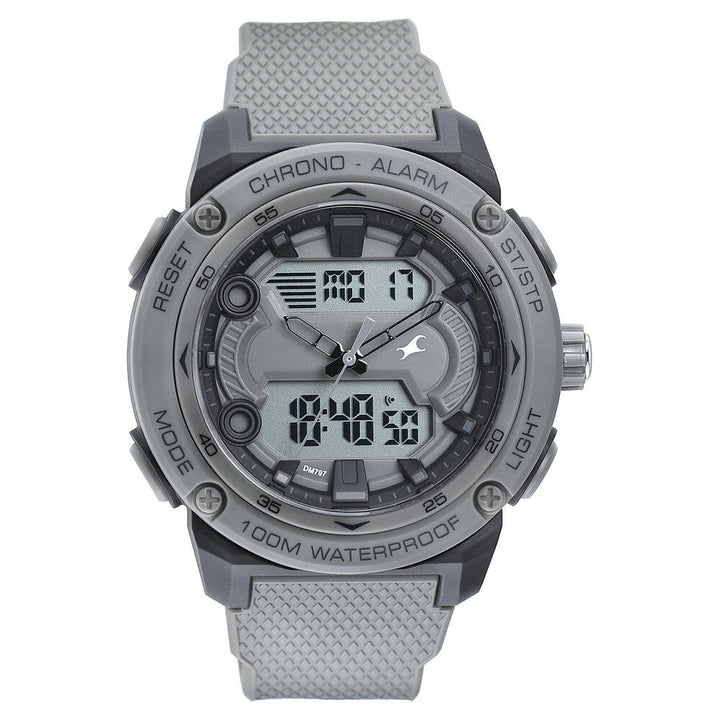 Fastrack Streetwear Grey Dial with Grey Colour Strap Watch for Guys NS38065PP02