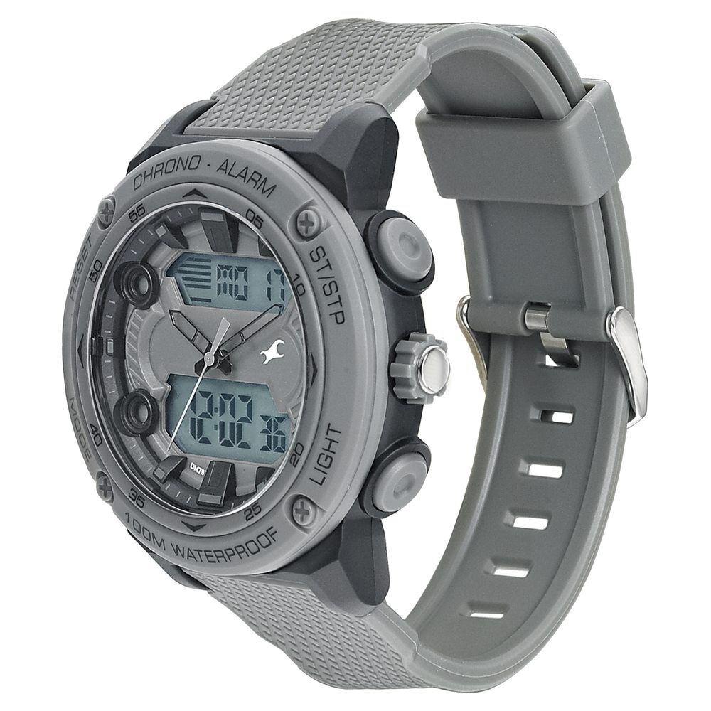 Fastrack Streetwear Grey Dial with Grey Colour Strap Watch for Guys NS38065PP02
