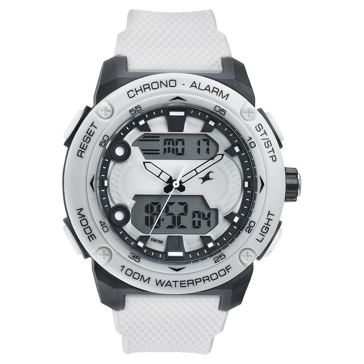 Fastrack Streetwear White Dial with White Colour Strap Watch for Guys NS38065PP03