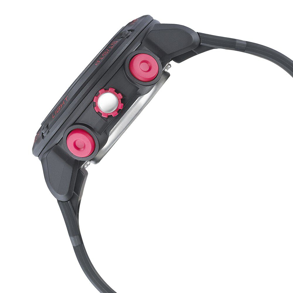 Fastrack Streetwear Red Dial with Black Colour Strap Watch for Guys NS38065PP04