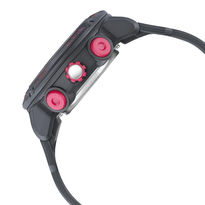 Fastrack Streetwear Red Dial with Black Colour Strap Watch for Guys NS38065PP04