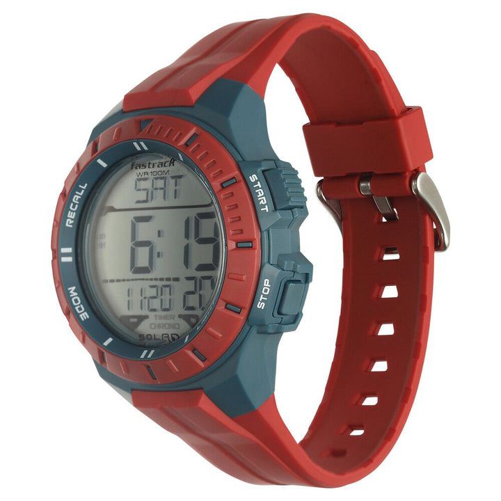 Fastrack Streetwear Digital Dial PU Strap Watch for Guys NS38067PP01