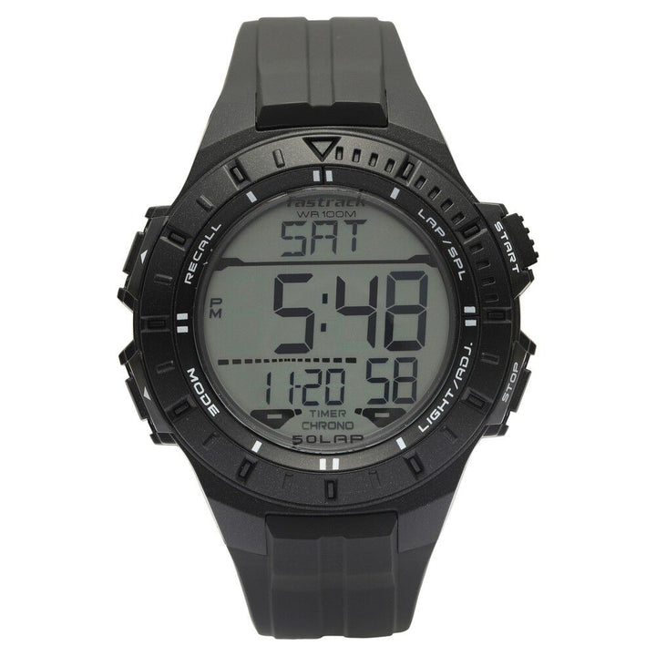 Fastrack Streetwear Digital Dial PU Strap Watch for Guys NS38067PP03