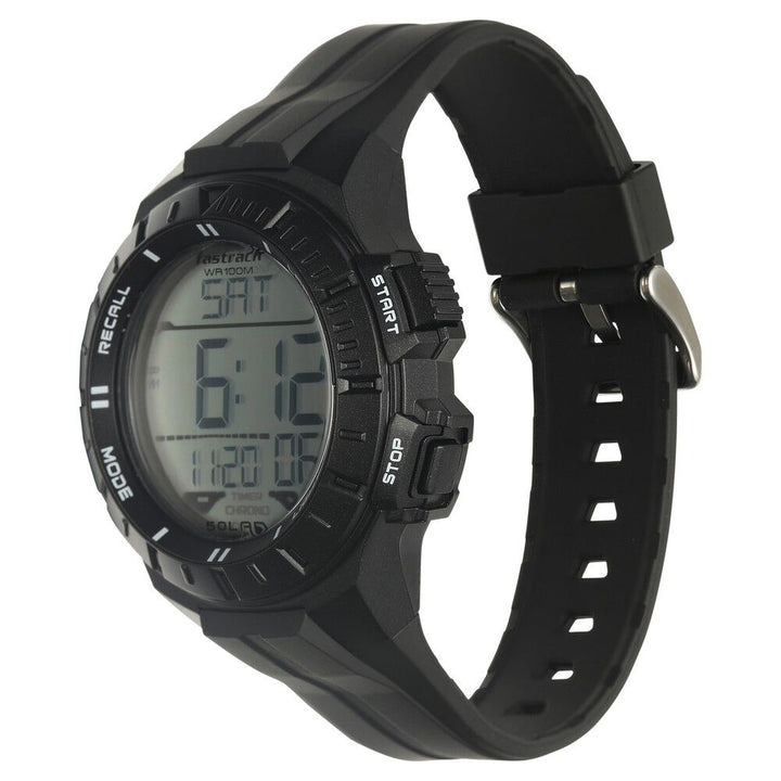 Fastrack Streetwear Digital Dial PU Strap Watch for Guys NS38067PP03