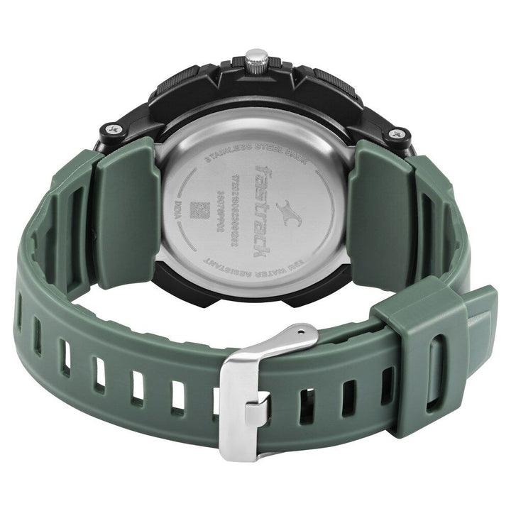 Fastrack AnaDigi Black Dial Plastic Strap Unisex Watch 38076PP02W