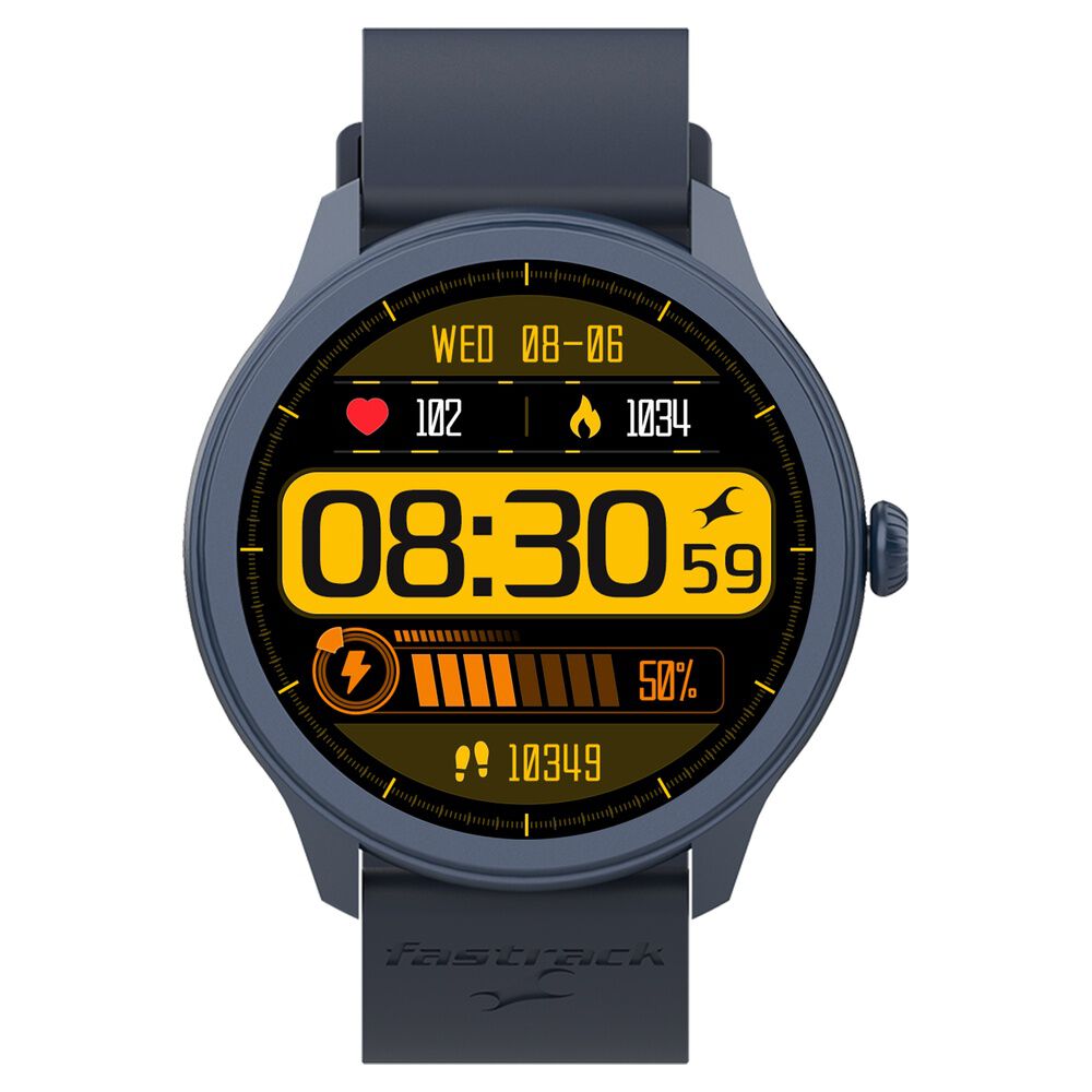Fastrack Reflex Invoke Smartwatch Blue: BT Calling, Advanced Chipset, Breathing Rate, IP68 38091PP03