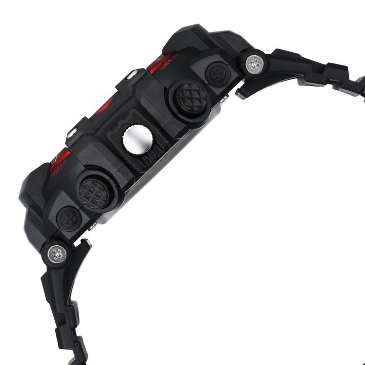 Fastrack StreetStyle Quartz Digital Black And Red Dial Black PU Strap Unisex Watch 38097PP02W