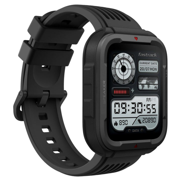 Fastrack Active with 4.64 CM UltraVU HD Display and Functional Crown Rugged Smartwatch with Auto Multisport Recognition 38101PP01