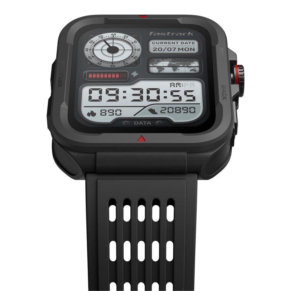 Fastrack Active with 4.64 CM UltraVU HD Display and Functional Crown Rugged Smartwatch with Auto Multisport Recognition 38101PP01