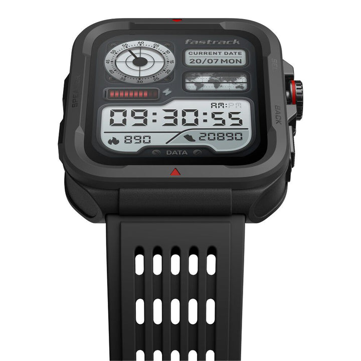 Fastrack Active with 4.64 CM UltraVU HD Display and Functional Crown Rugged Smartwatch with Auto Multisport Recognition 38101PP01