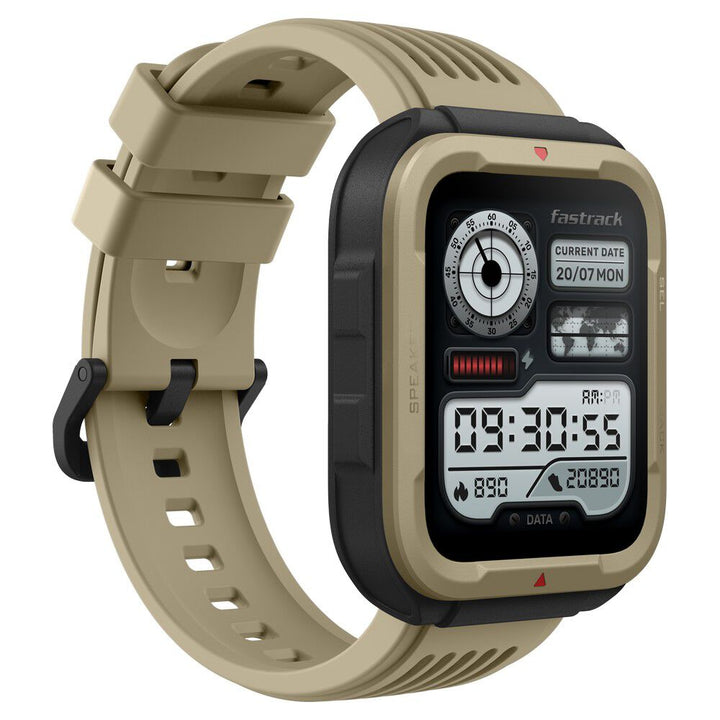 Fastrack Active with 4.64 CM UltraVU HD Display and Functional Crown Rugged Smartwatch with AI Coach 38101PP02
