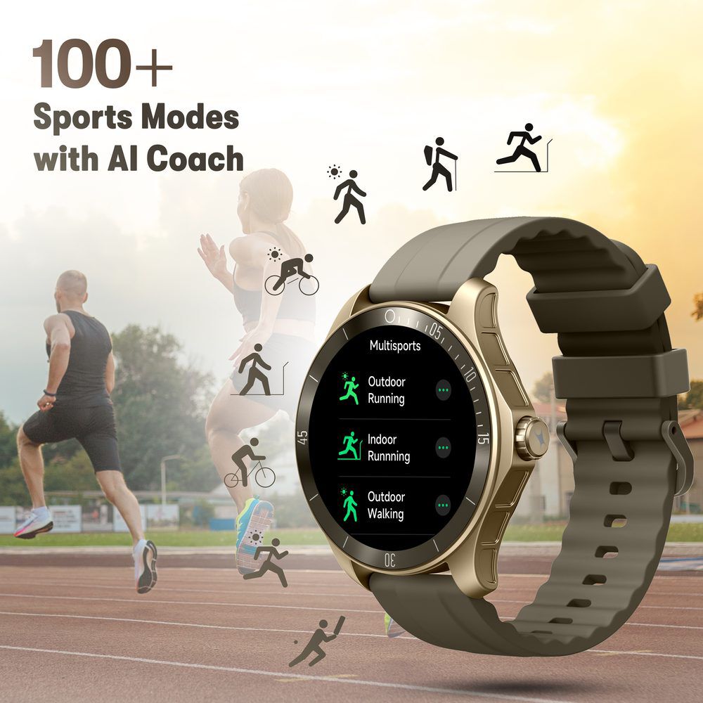 Fastrack Rogue with 3.5 CM UltraVU HD Display Sporty Smartwatch Functional Crown with AI Coach and Auto Multisport Recognition 38102PP02