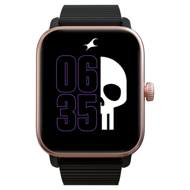 Fastrack Phantom with 4.69 CM Super HD Display Functional Crown BT Calling Premium Black Solar Metal Smartwatch for Unisex 38103AM03