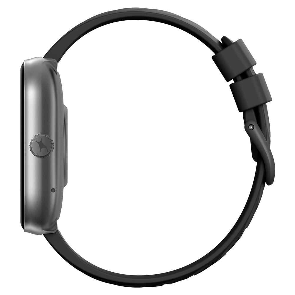 Fastrack Kruz+ 4.85 CM Super HD Display with Functional Crown & SingleSync Black Silicone Strap Smart Watch for Unisex 38104PP02K