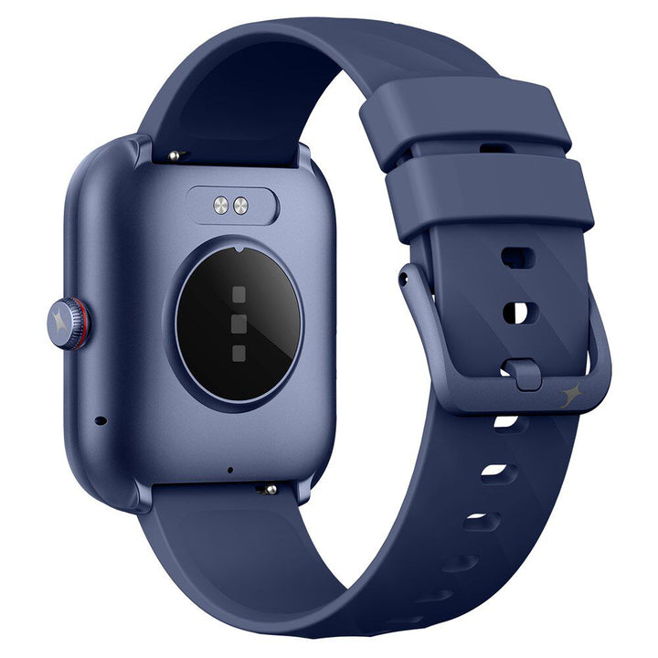 Fastrack Kruz+ 4.85 CM Super HD Display with Functional Crown & SingleSync Blue Silicone Strap Smart Watch for Unisex 38104PP04K