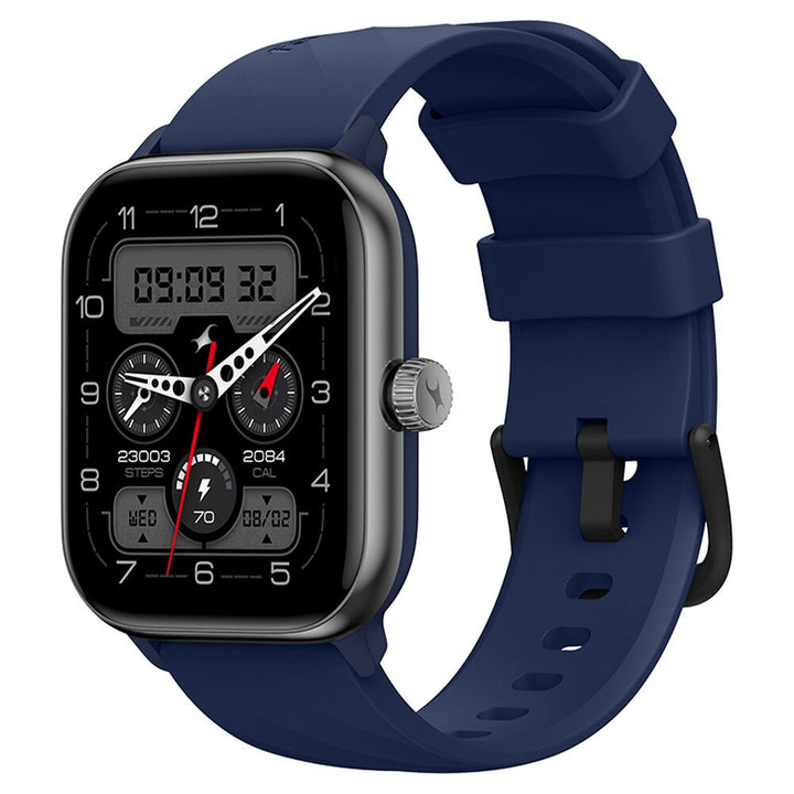 Fastrack Nitro Pro with 4.69 cm AMOLED Display and AOD, Functional Crown, BT Calling Smartwatch with Blue Strap 38105PP02