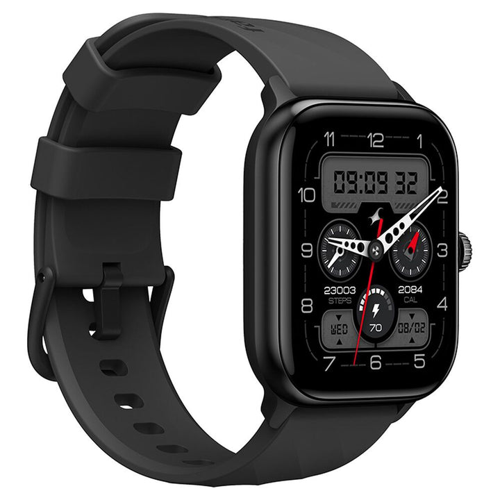 Fastrack Nitro Pro with 4.69 cm AMOLED Display and AOD, Functional Crown, BT Calling Smartwatch with Black Strap 38105PP03