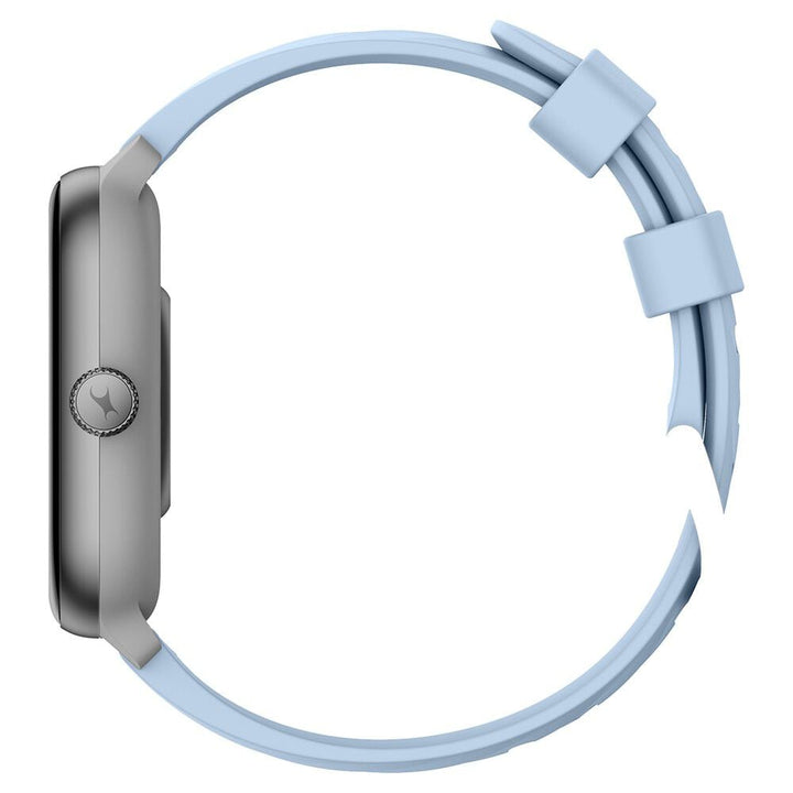 Fastrack Nitro Pro with 4.69 cm AMOLED Display, AOD, Functional Crown, BT Calling Smartwatch with Fluoroscent Blue Strap 38105PP04