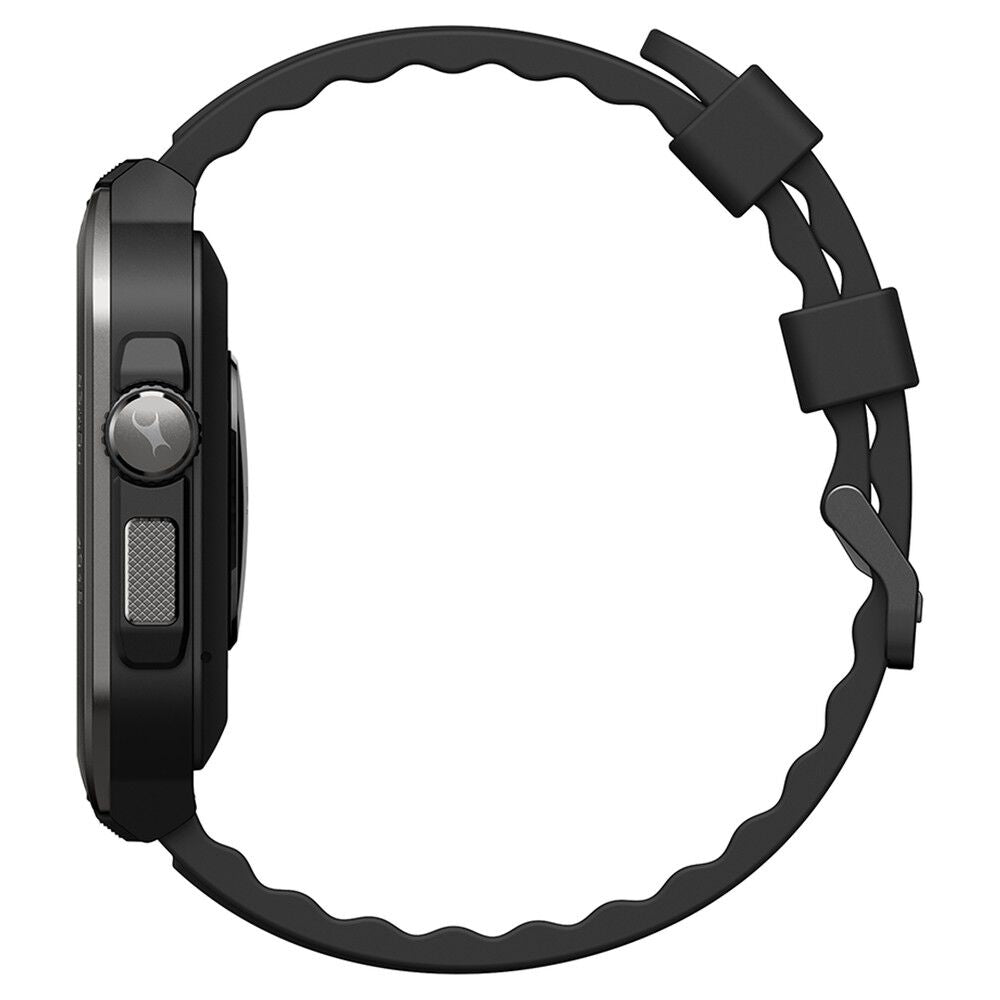 Fastrack Active Pro with 4.69 cm AMOLED Display and AOD, Functional Crown, BT Calling Rugged Smartwatch with Black Strap 38106PP01