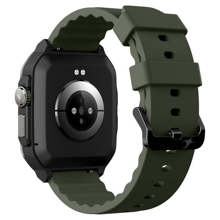 Fastrack Active Pro with 4.69 cm AMOLED Display and AOD, Functional Crown, BT Calling Rugged Smartwatch with Green Strap 38106PP03