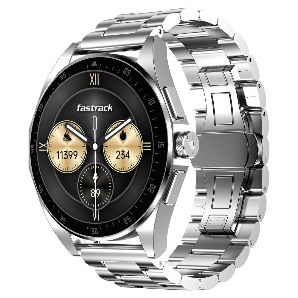 Fastrack Radiant FX1 Luxury Metal Smartwatch with 3.6 cm AMOLED Displa ...