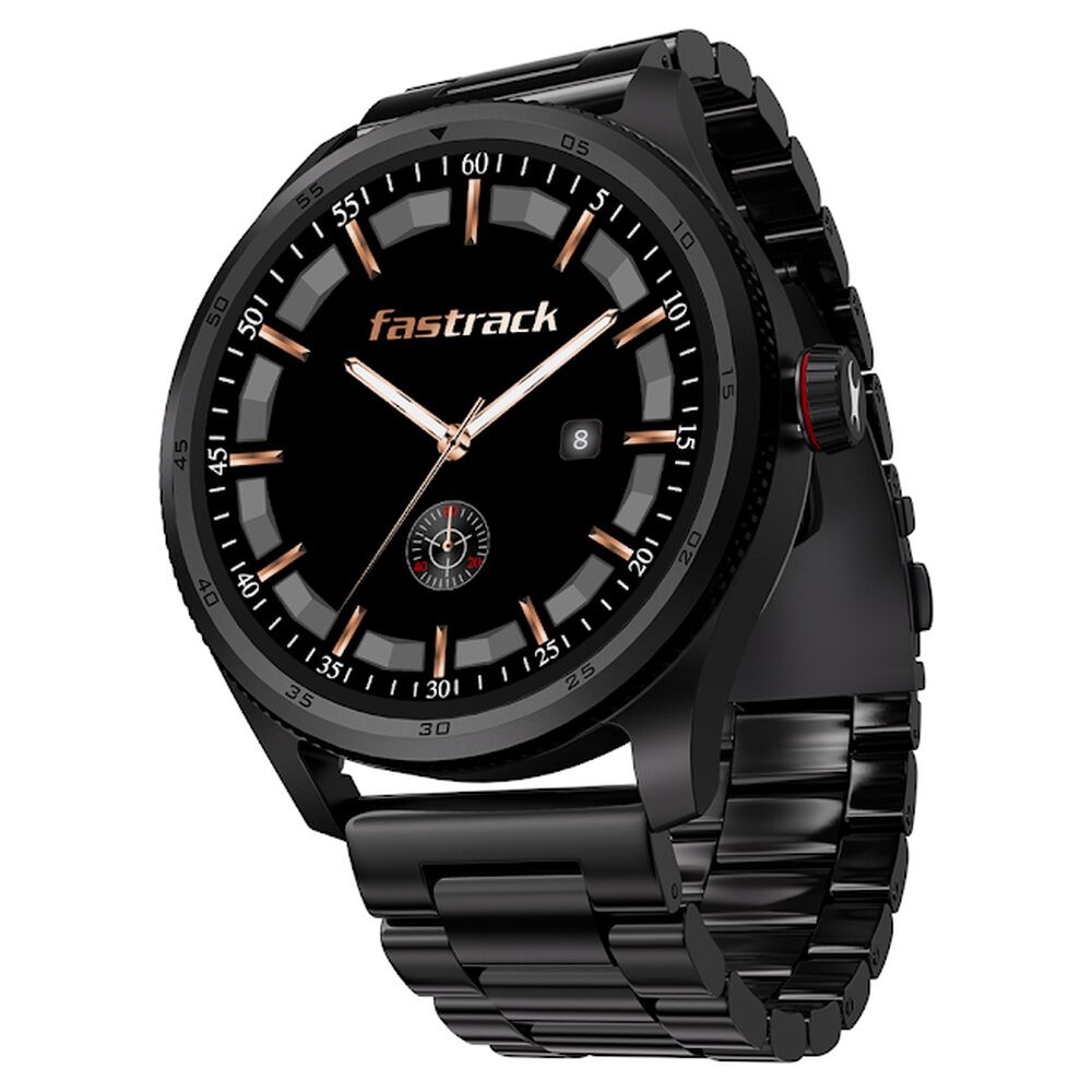 Fastrack Magnus FX1 Luxury Metal Smartwatch with High Definition 3.5 cm UltraVU Display, SingleSync BT Calling 38125NM01