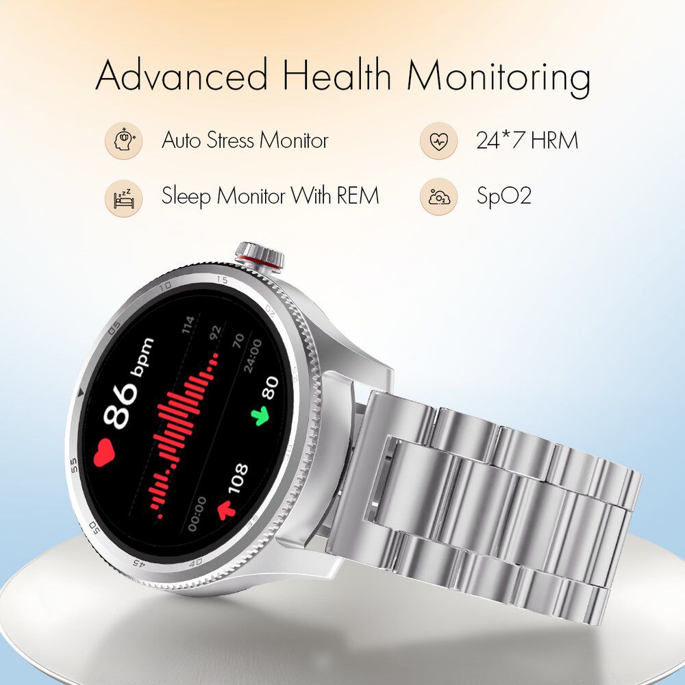 Fastrack Magnus FX1 Luxury Metal Smartwatch with High Definition 3.5 cm UltraVU Display, SingleSync BT Calling 38125NM01