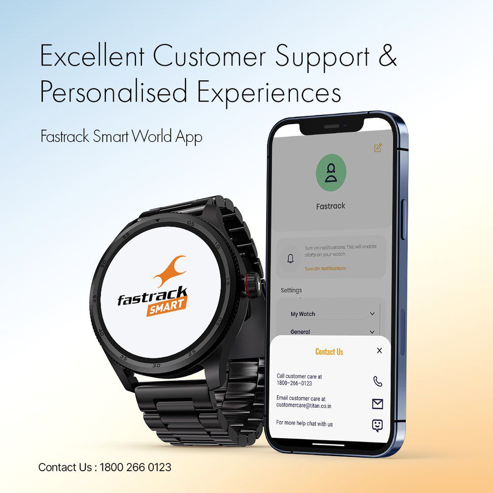 Fastrack Magnus FX1 Luxury Metal Smartwatch with High Definition 3.5 cm UltraVU Display, SingleSync BT Calling 38125NM01