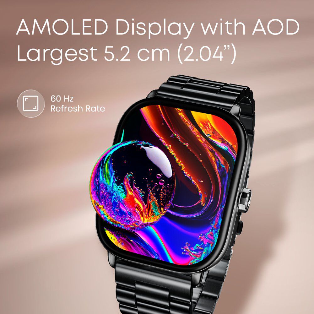 Fastrack Radiant FX2 Luxury Metal Smartwatch with largest 5.1 AMOLED Display with Functional Crown 38140SM01