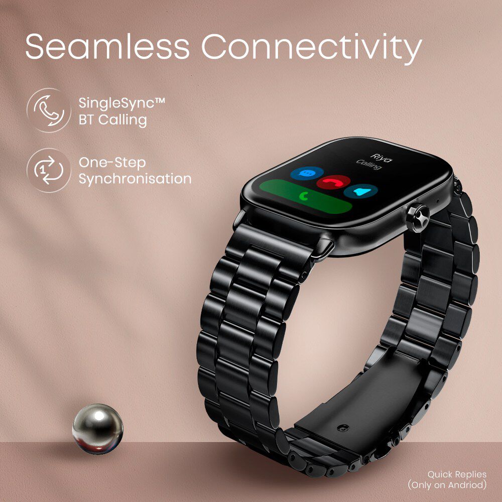 Fastrack Radiant FX2 Luxury Metal Smartwatch with largest 5.1 AMOLED Display with Functional Crown 38140SM01