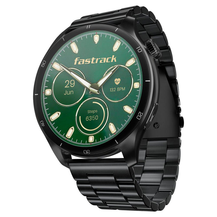 Fastrack Dezire FX1 Pro with 3.6 CM AMOLED Display with Functional Crown,SingleSync BT Calling,AOD,AI Voice Assistant 38142NM01