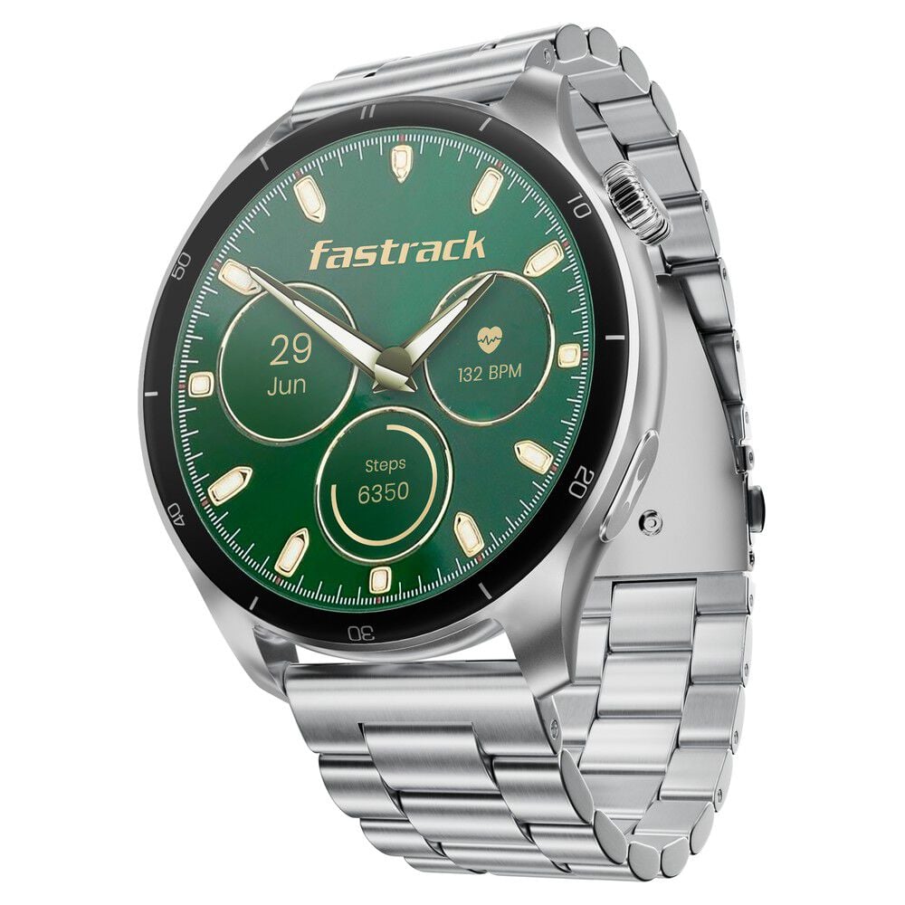 Fastrack Dezire FX1 Pro with 3.6 CM AMOLED Display with Functional Crown,SingleSync BT Calling,AOD,AI Voice Assistant 38142SM01