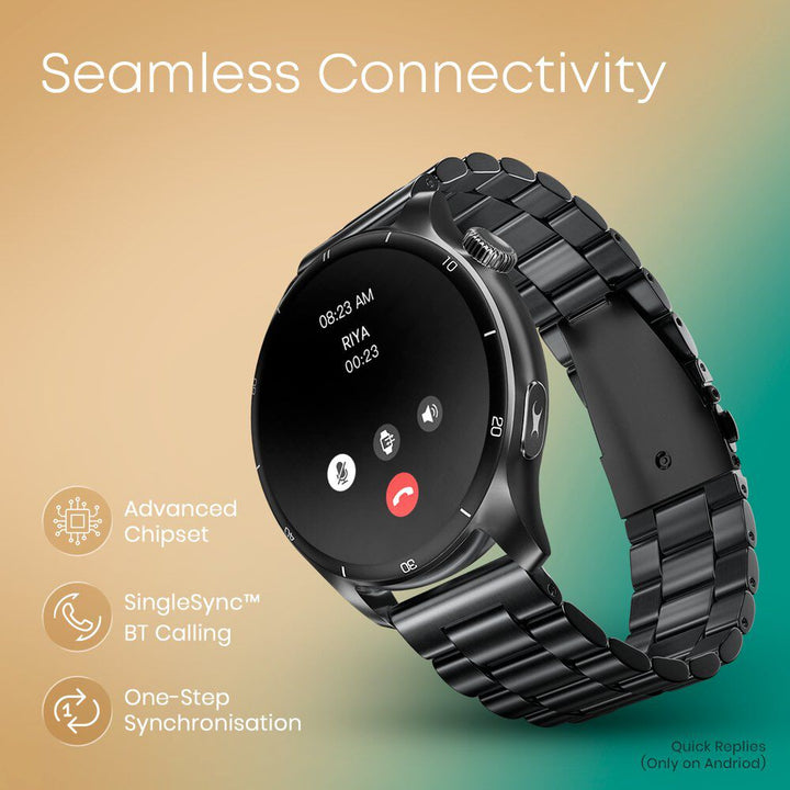 Fastrack Dezire FX1 Pro with 3.6 CM AMOLED Display with Functional Crown,SingleSync BT Calling,AOD,AI Voice Assistant 38142SM01