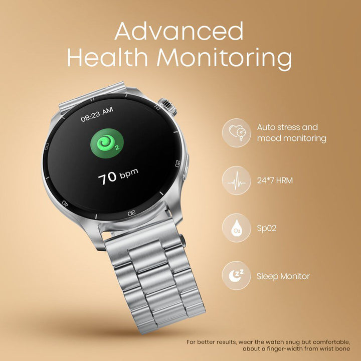 Fastrack Dezire FX1 Pro with 3.6 CM AMOLED Display with Functional Crown,SingleSync BT Calling,AOD,AI Voice Assistant 38142SM01