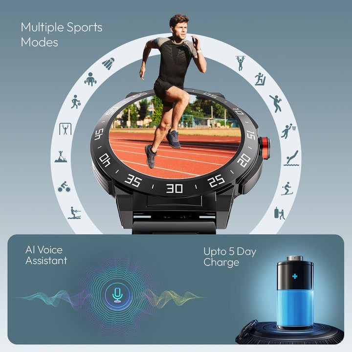 Fastrack Magnus FX3 Luxury Metal Smartwatch Premium Top Ring Design comes with High Definition 3.7 cm UltraVU Display 38143KM01