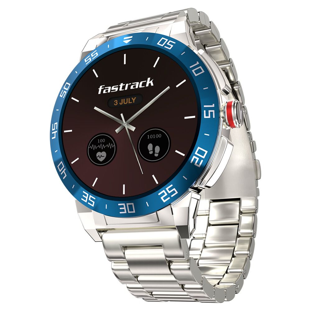 Fastrack Magnus FX3 Luxury Metal Smartwatch Premium Top Ring Design comes with High Definition 3.7 cm UltraVU Display 38143KM02