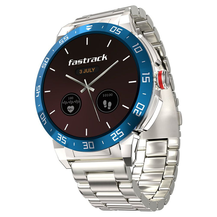 Fastrack Magnus FX3 Luxury Metal Smartwatch Premium Top Ring Design comes with High Definition 3.7 cm UltraVU Display 38143KM02