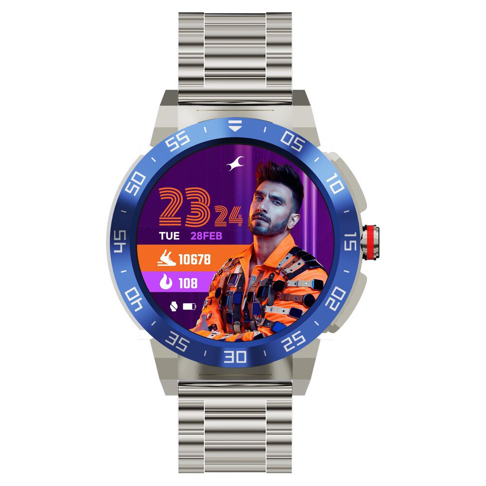 Fastrack Magnus FX3 Luxury Metal Smartwatch Premium Top Ring Design comes with High Definition 3.7 cm UltraVU Display 38143KM02