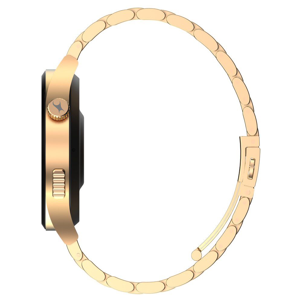 Fastrack Radiant FX4 Premium Metal Smartwatch with 3.8 cm EdgeX AMOLED Display, Functional Crown 38158WM01