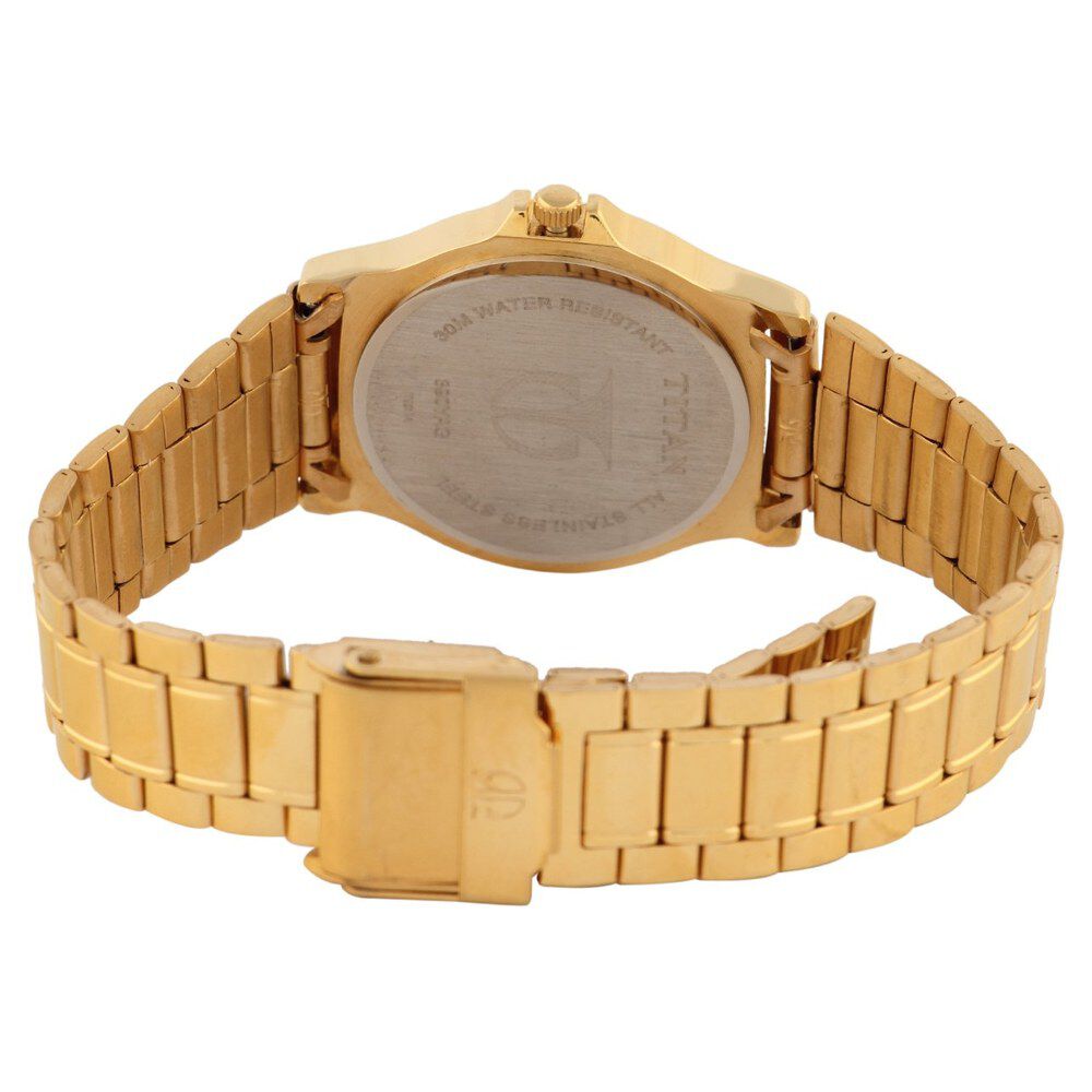 Titan Quartz Analog with Day and Date White Dial Watch for Men-NF390YM06