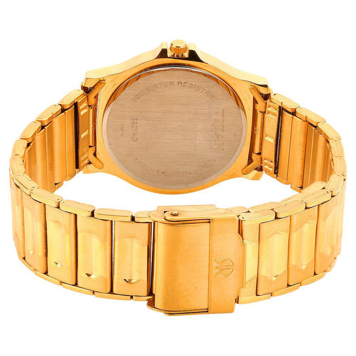 Titan Quartz Analog with Day and Date White Dial Watch for Men-NF390YM14