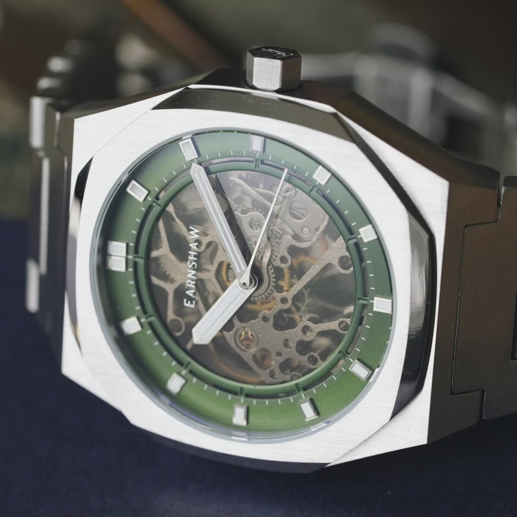 Earnshaw Drake Skeleton Automatic Emerald Green