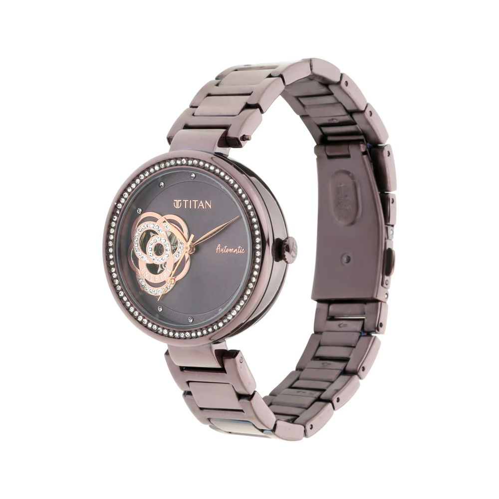 Titan NN95112QM01 Purple Self Expression Analog Watch For Women