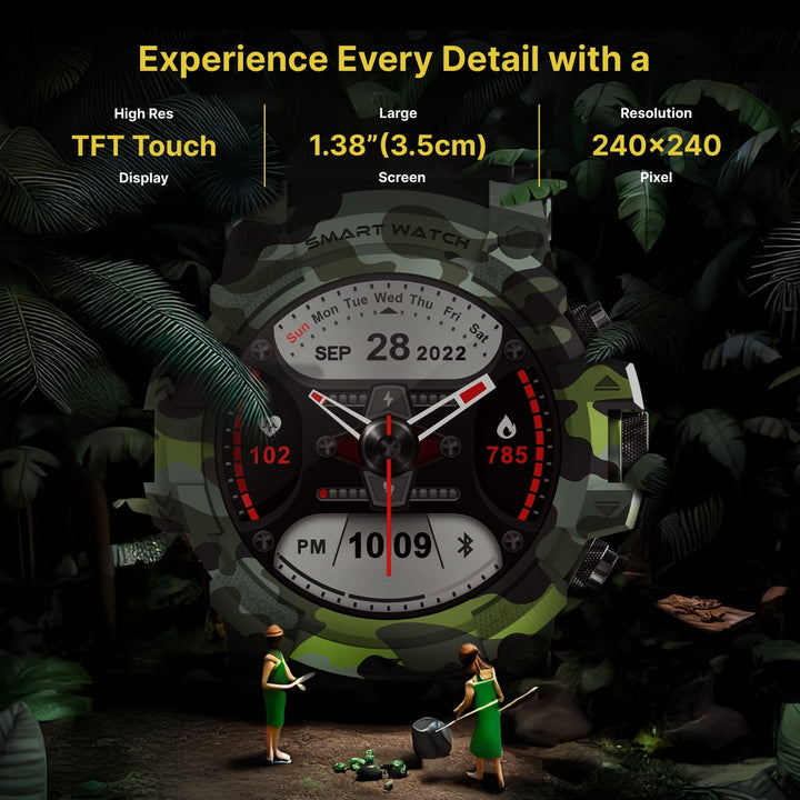 Timex iConnect Go 1.38"(3.50 cm) Display with Functional Crown and BT Calling Smartwatch For Unisex - TWIXW802T
