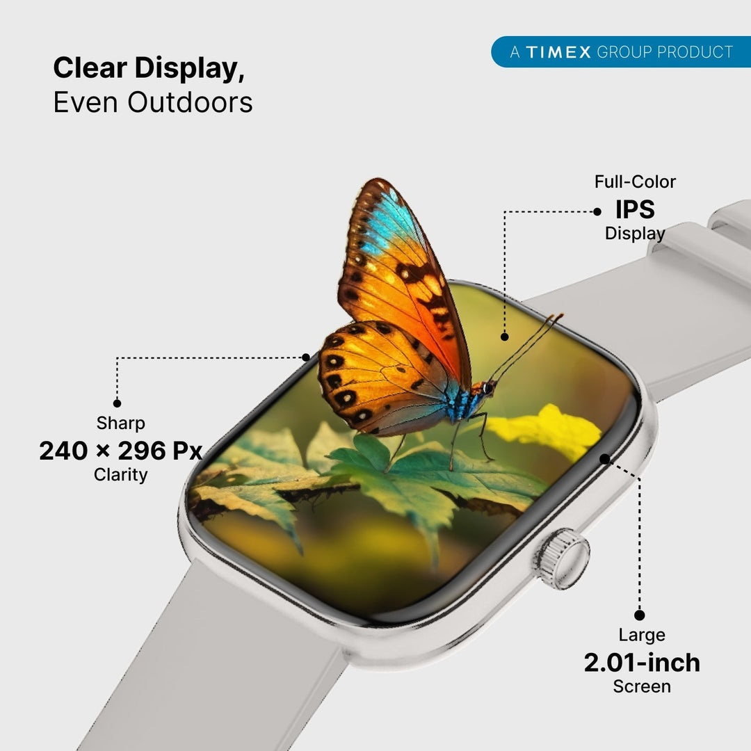 Timex IConnect Arc 2.01"(5.1 Cm) Display With BT Calling Smartwatch For Unisex - TWIXW1402T