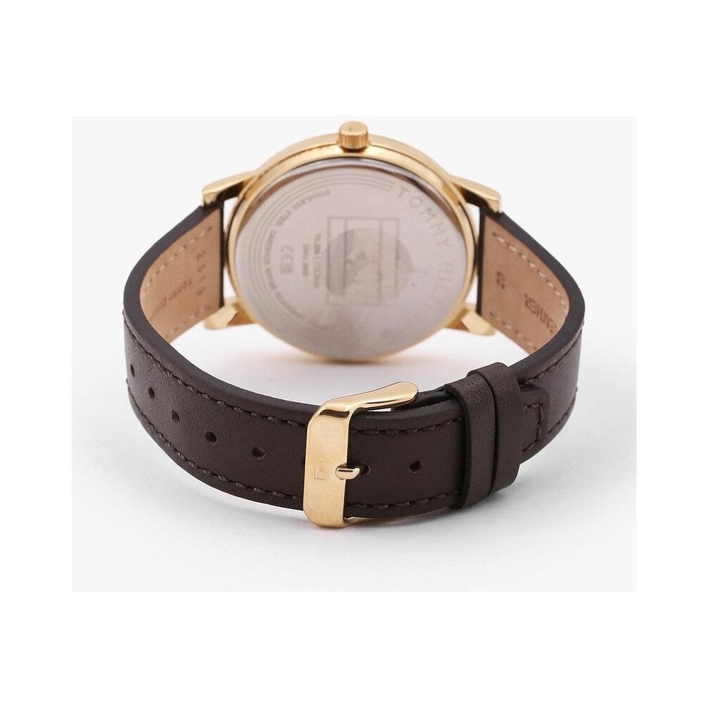 TOMMY HILFIGER Analogue Watch with Leather Strap TH1791751W / NETH1791751
