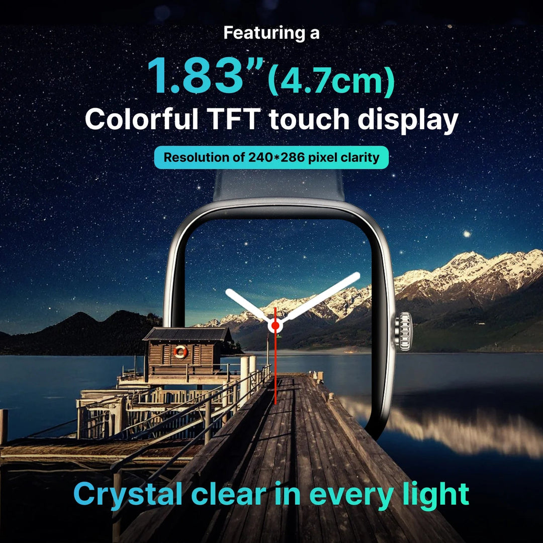 Timex iConnect Calling Ace 1.83"(4.64 cm) Display with Functional Crown and BT Calling Smartwatch For Unisex - TWIXW1102T